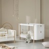 Cuna Wood Mini+ Blanco y Abedul (Kit incluido) de Oliver furniture