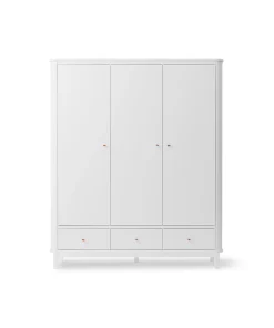 armario blanco de 3 puertas de oliver furniture