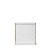 comoda 4 cajones blanco/abedul wood original oliver furniture