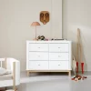 comoda 6 cajones blanco/abedul wood original oliver furniture