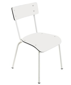 silla escritorio en color blanco