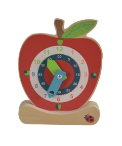 reloj manzana de madera de egmont