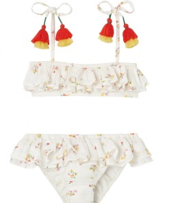 bikini de algodón de flores para niñas