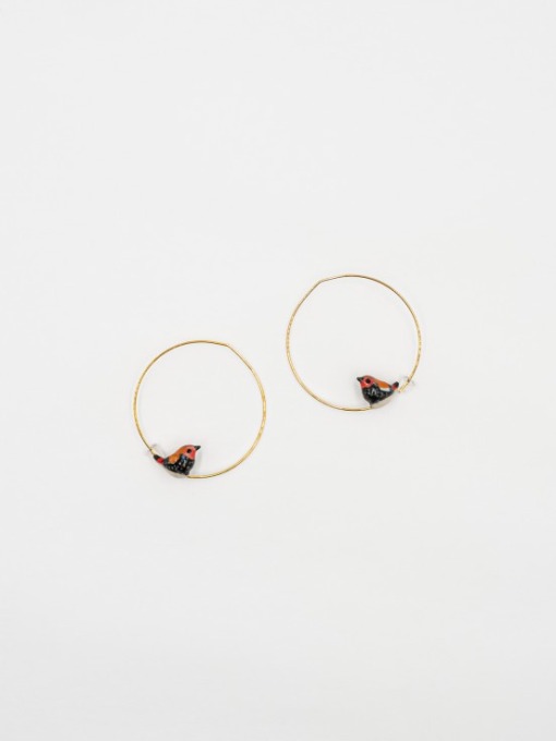 pendientes pájaro estrilda nach bijoux earrings